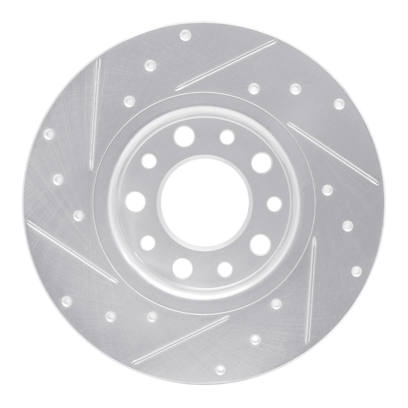 Chrysler 200 Brake Rotor (1) - Rear Right - R1 Concepts - Drilled & Slotted - Silver - `14-`22